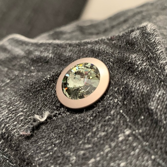 True religion Swarovski Crystal flap pocket distressed denim jeans - Picture 13 of 17